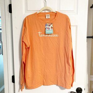 ComfortWash Simple Script Tennessee Orange Long Sleeve Tee NWT Size L